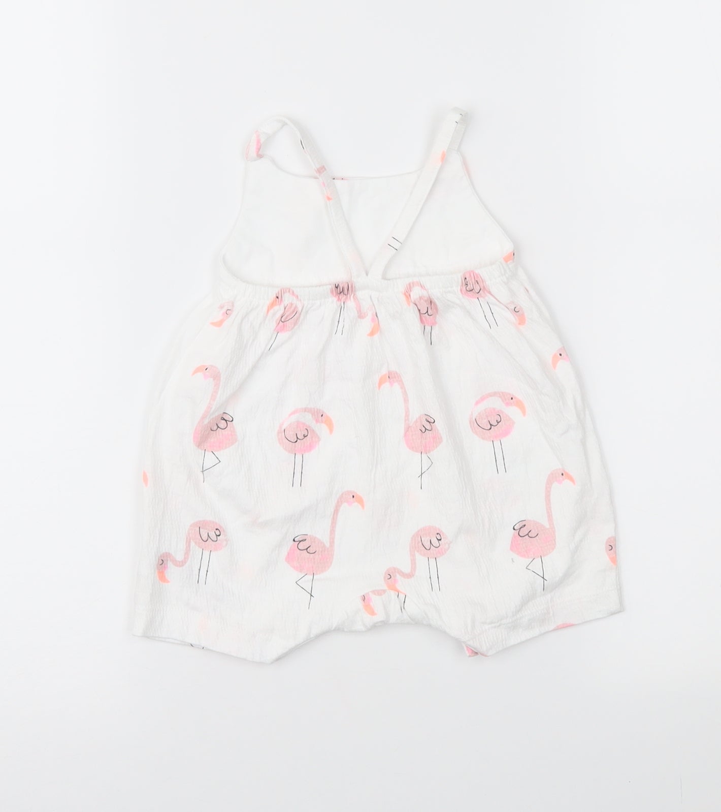 M&Co Baby White Geometric  Romper One-Piece Size 3-6 Months