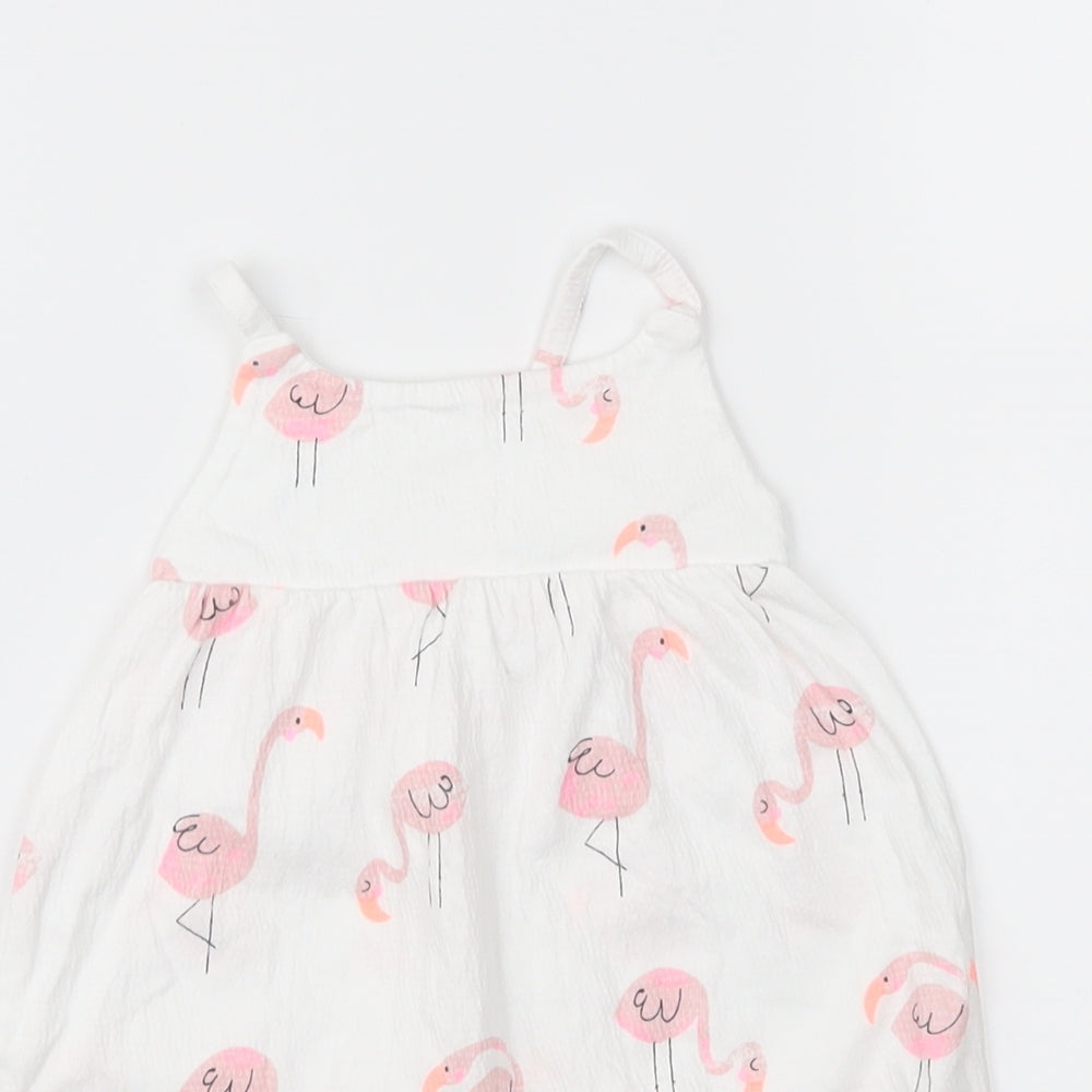 M&Co Baby White Geometric  Romper One-Piece Size 3-6 Months