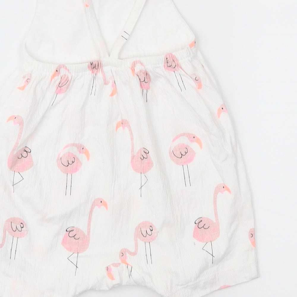 M&Co Baby White Geometric  Romper One-Piece Size 3-6 Months