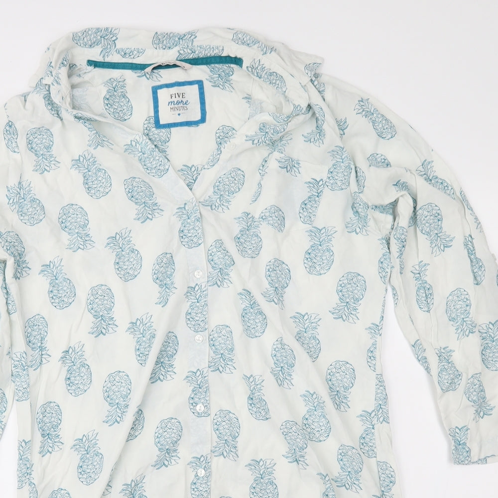 TU Womens Blue Geometric  Top Nightshirt Size 14