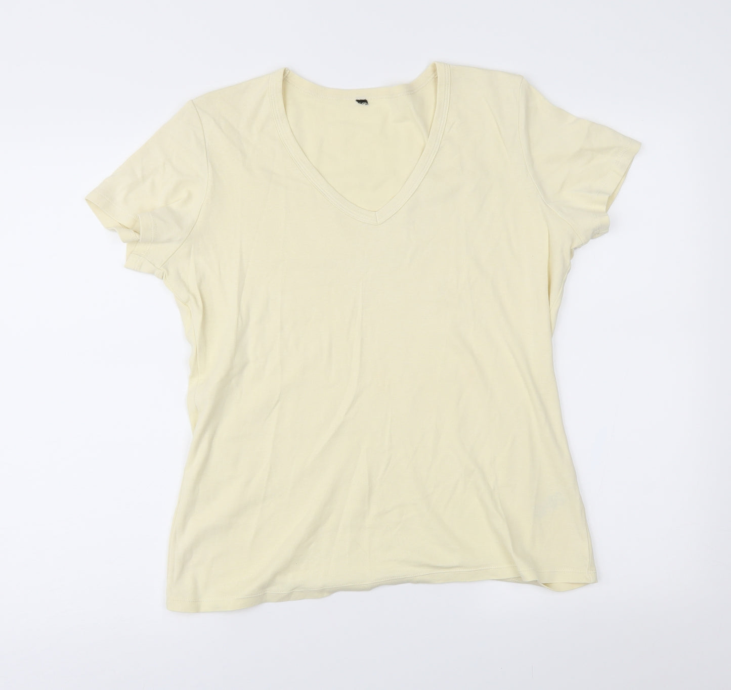 Marks and Spencer Womens Yellow   Basic T-Shirt Size 18