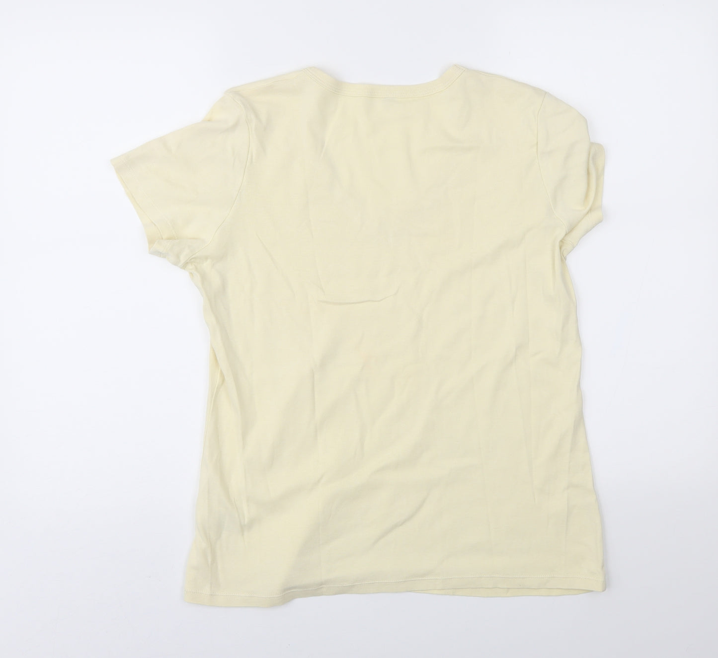 Marks and Spencer Womens Yellow   Basic T-Shirt Size 18