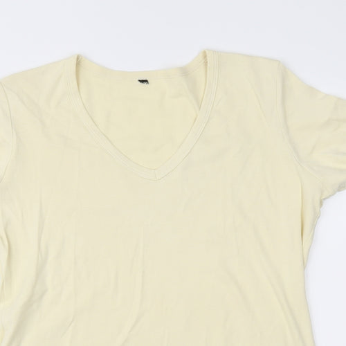 Marks and Spencer Womens Yellow   Basic T-Shirt Size 18