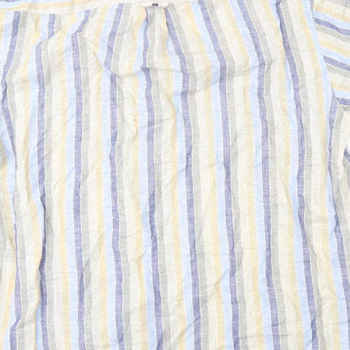ai Mens Beige Striped   Button-Up Size 42