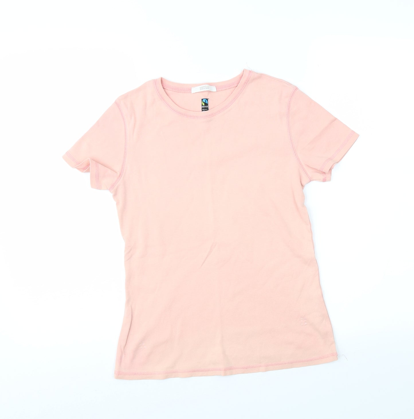 Marks and Spencer Womens Pink   Basic T-Shirt Size 10