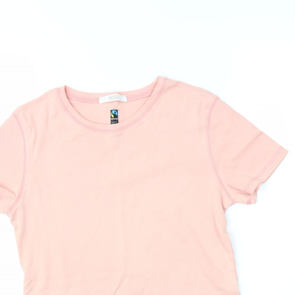 Marks and Spencer Womens Pink   Basic T-Shirt Size 10