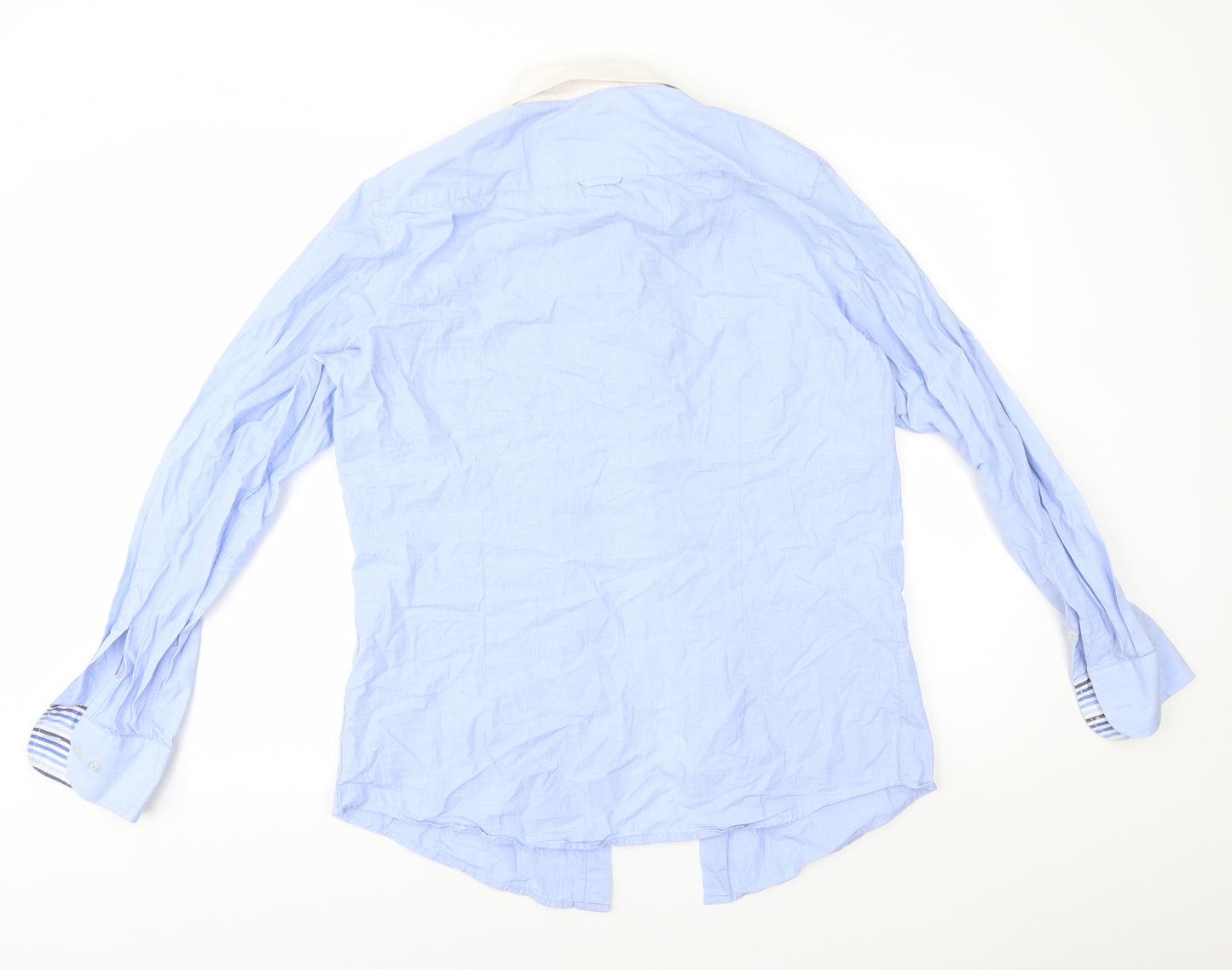 Feraud Mens Blue    Button-Up Size 16