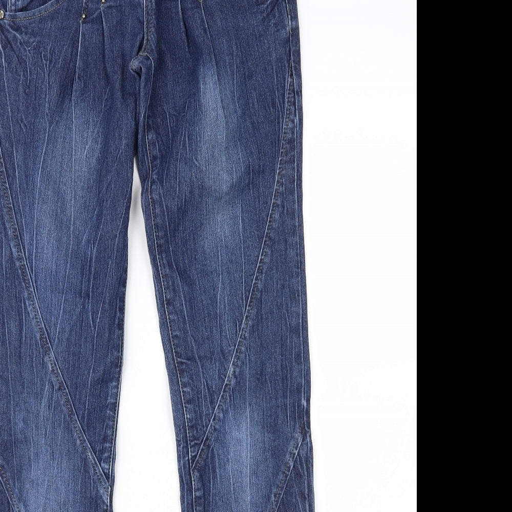 Black Bat Womens Blue  Denim Straight Jeans Size 28 in L31 in