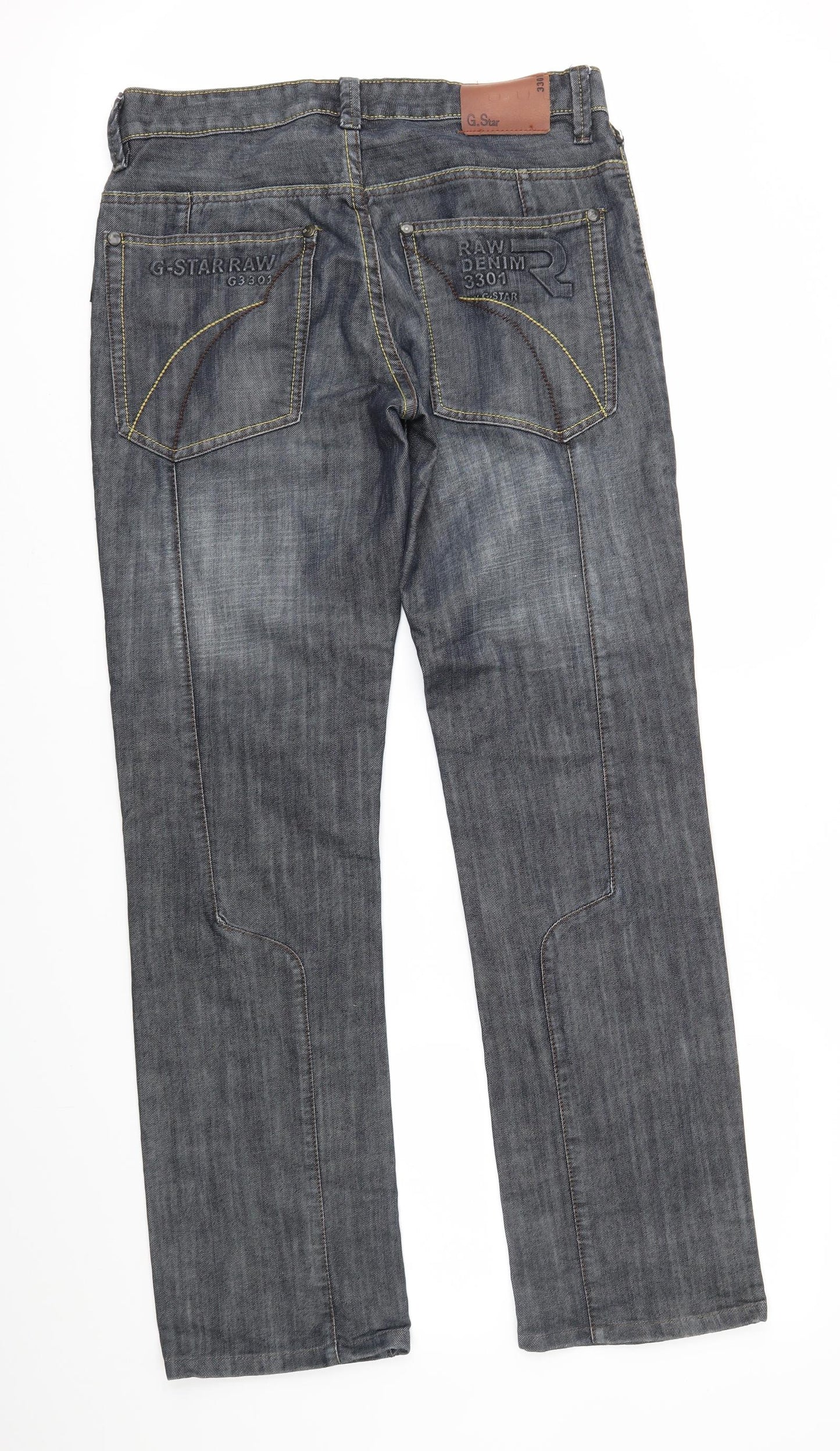 G-Star Mens Blue  Denim Straight Jeans Size 33 in L34 in