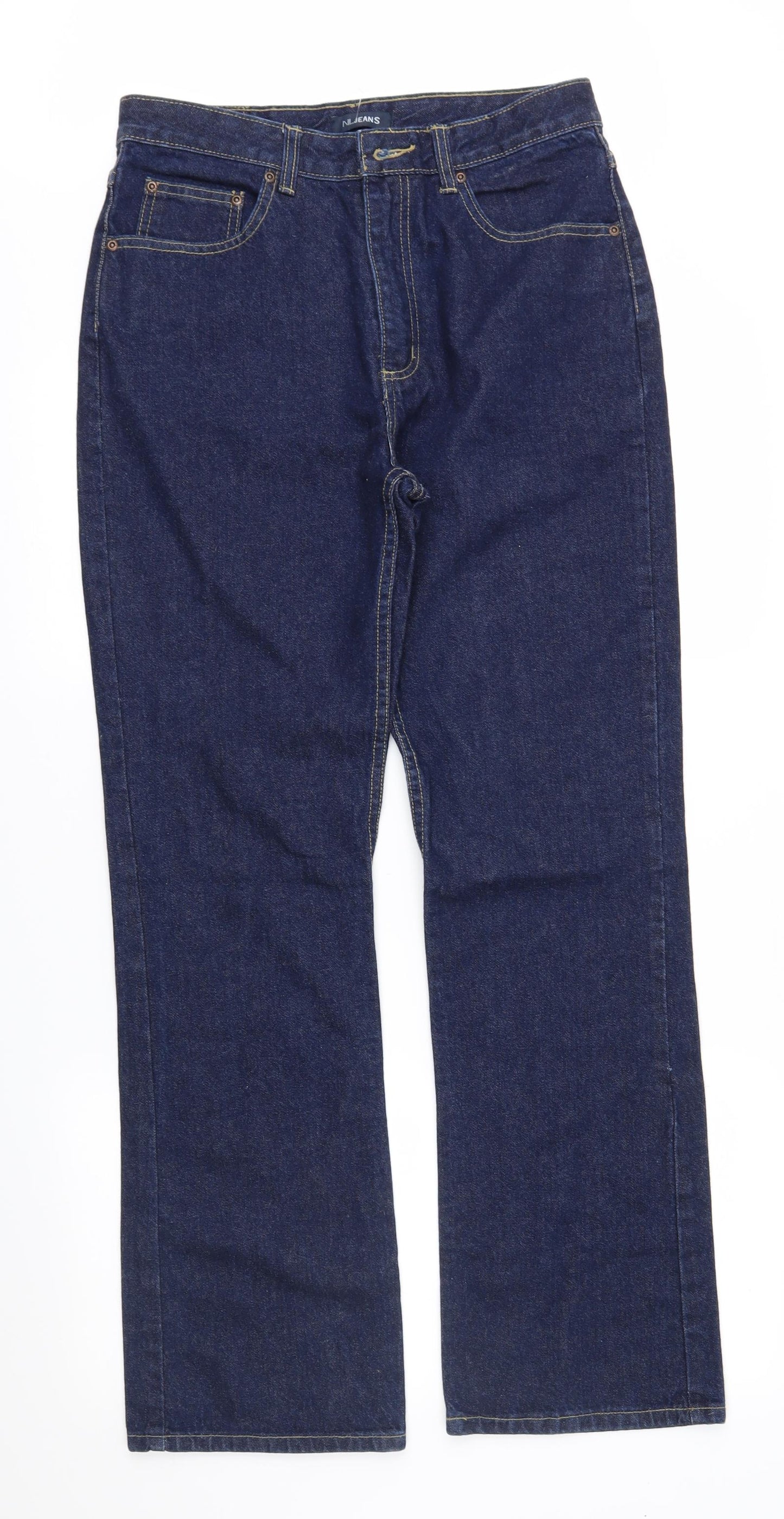 NL Jeans Womens Blue  Denim Straight Jeans Size 12 L31 in