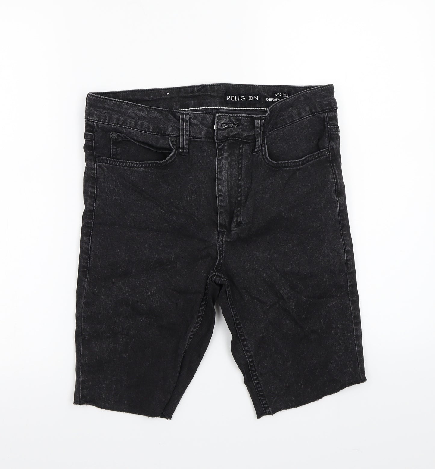 Religion Mens Black   Chino Shorts Size 32