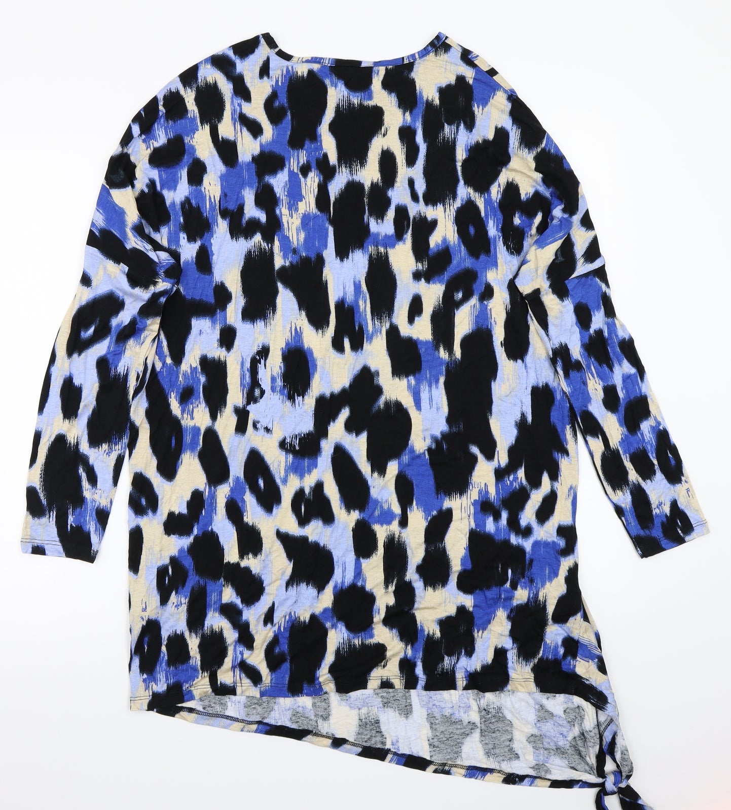 Pep & co  Womens Blue Animal Print  Basic T-Shirt Size 14