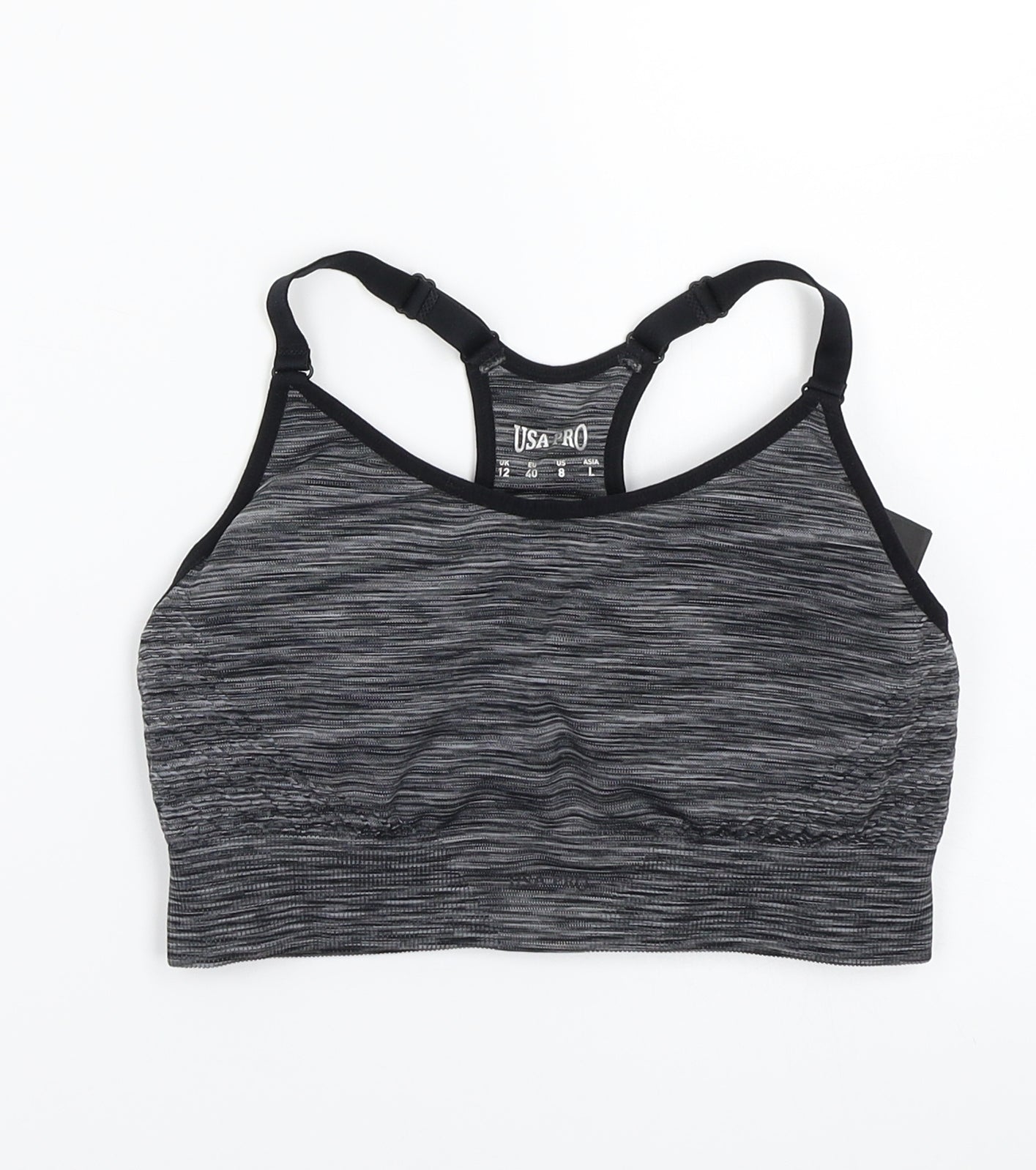 USA Pro Womens Grey   Basic T-Shirt Size 12