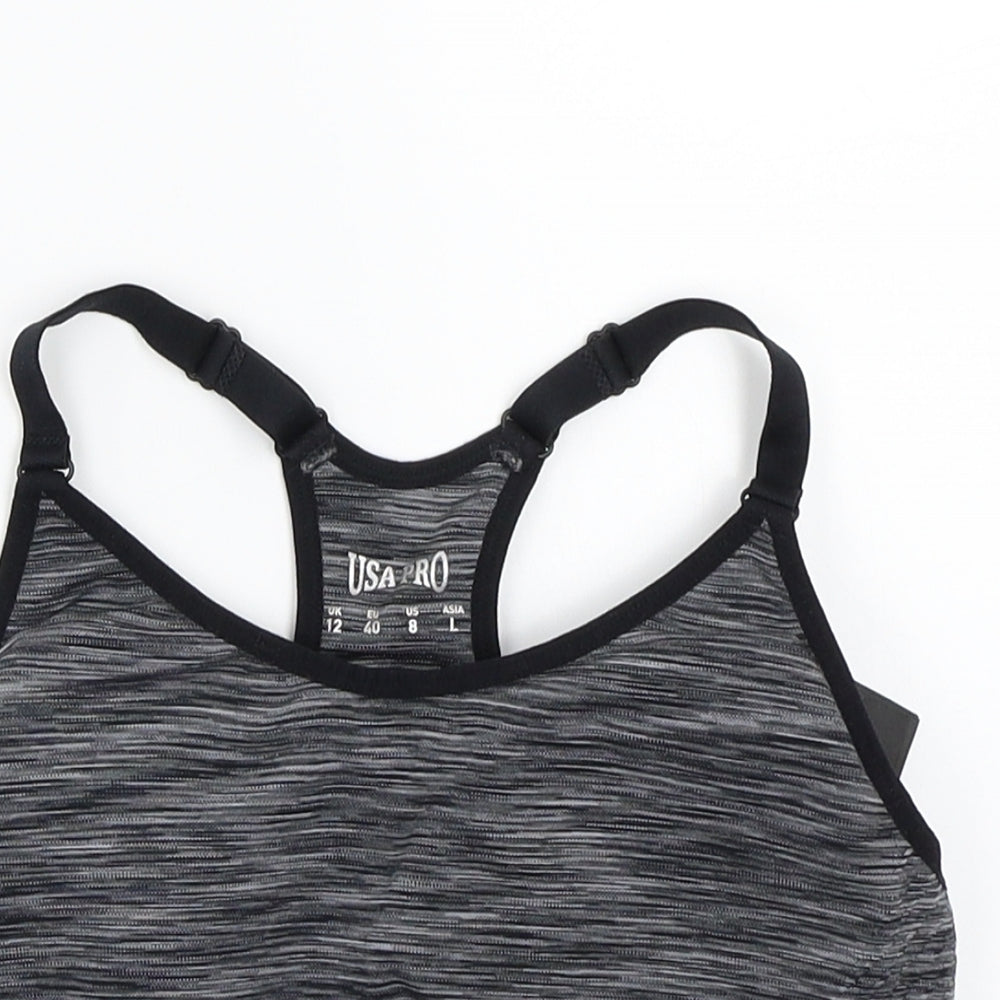 USA Pro Womens Grey   Basic T-Shirt Size 12
