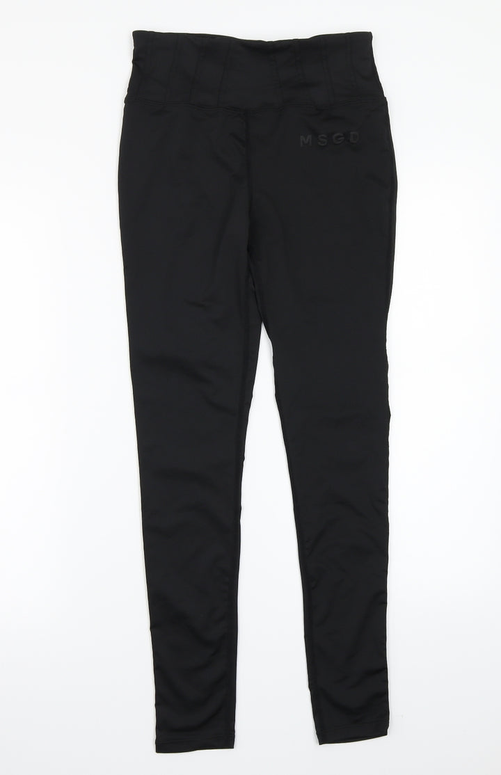 Missguided Womens Black Capri Leggings Size S L27 in