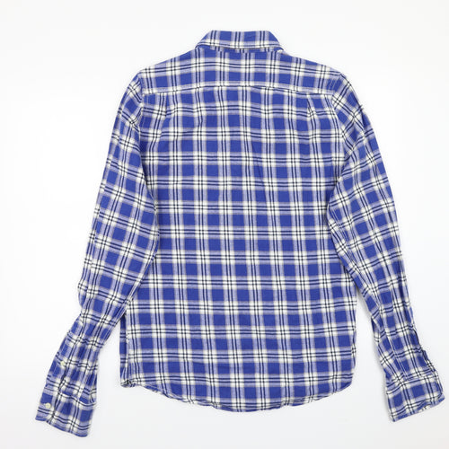 Xcape Mens Blue Check   Button-Up Size XL