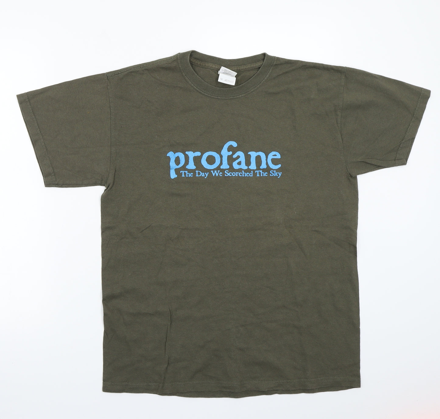Gildan Mens Green    T-Shirt Size M