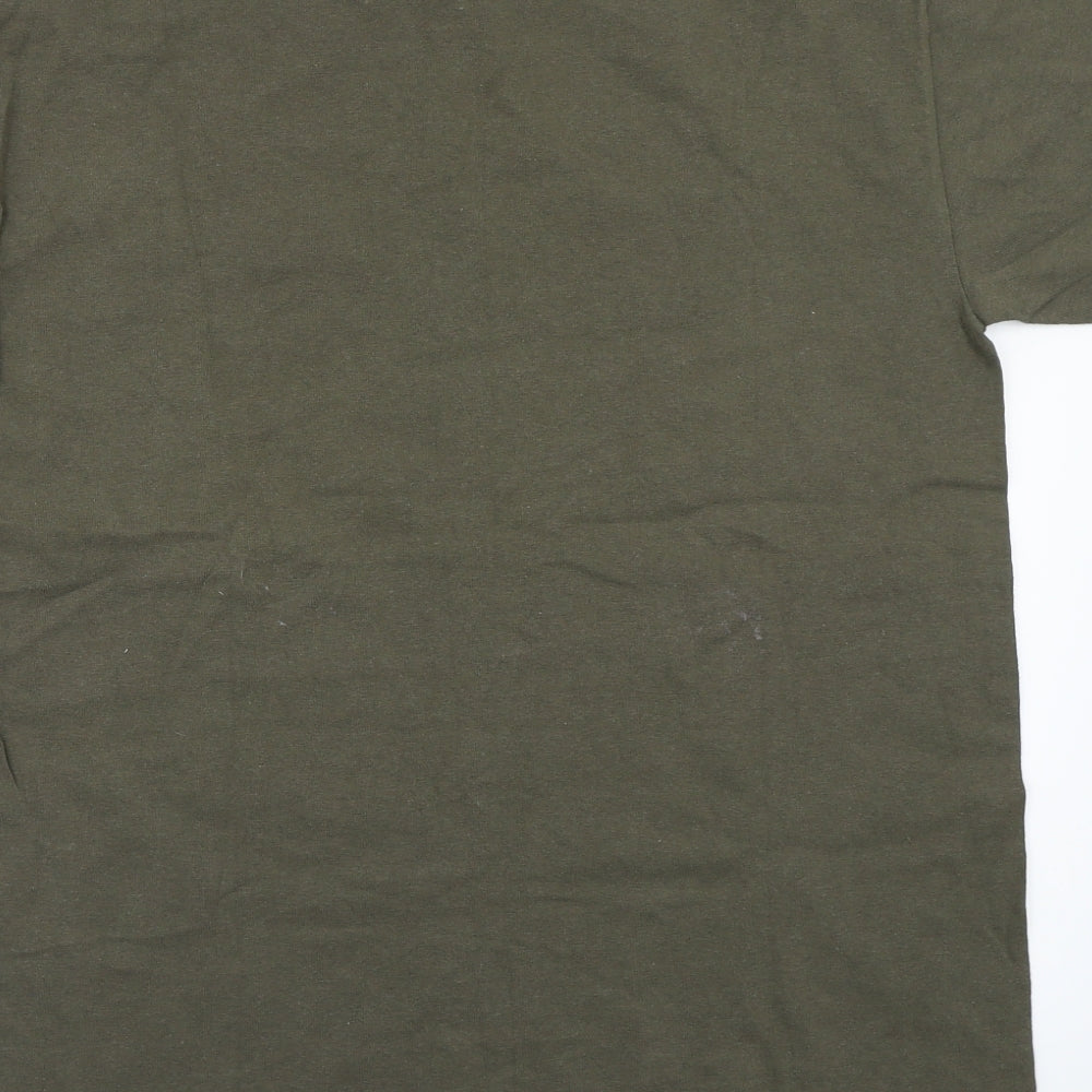 Gildan Mens Green    T-Shirt Size M