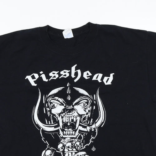 Gildan Mens Black    T-Shirt Size L