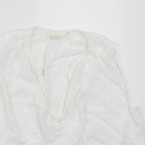 H&M Womens White   Basic T-Shirt Size 12