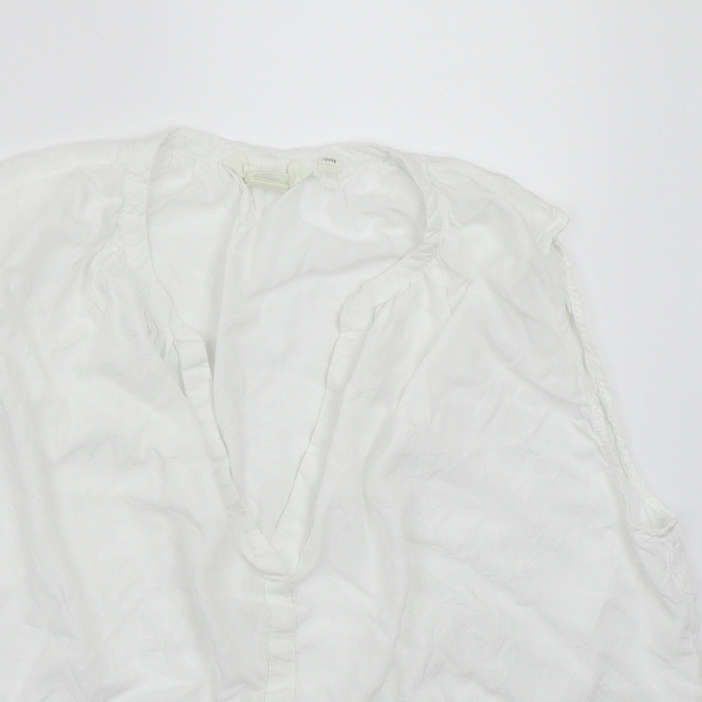 H&M Womens White   Basic T-Shirt Size 12