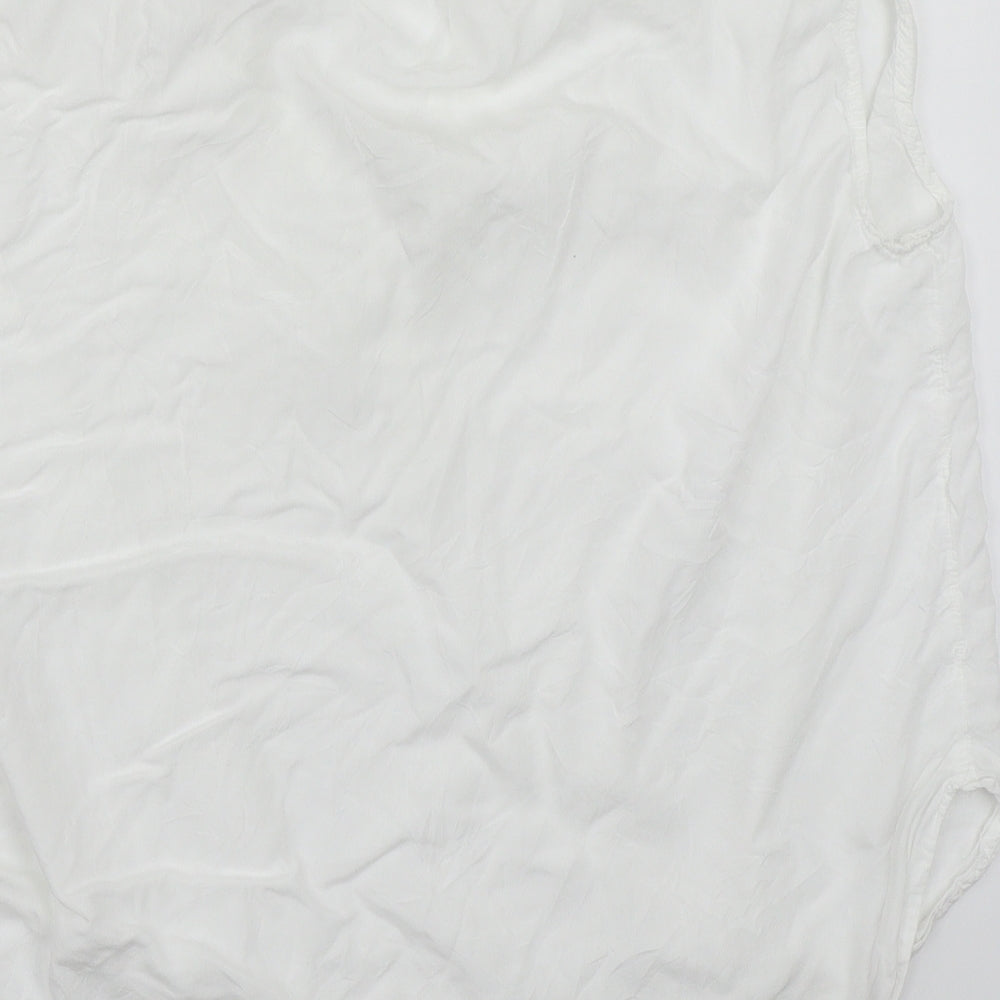 H&M Womens White   Basic T-Shirt Size 12