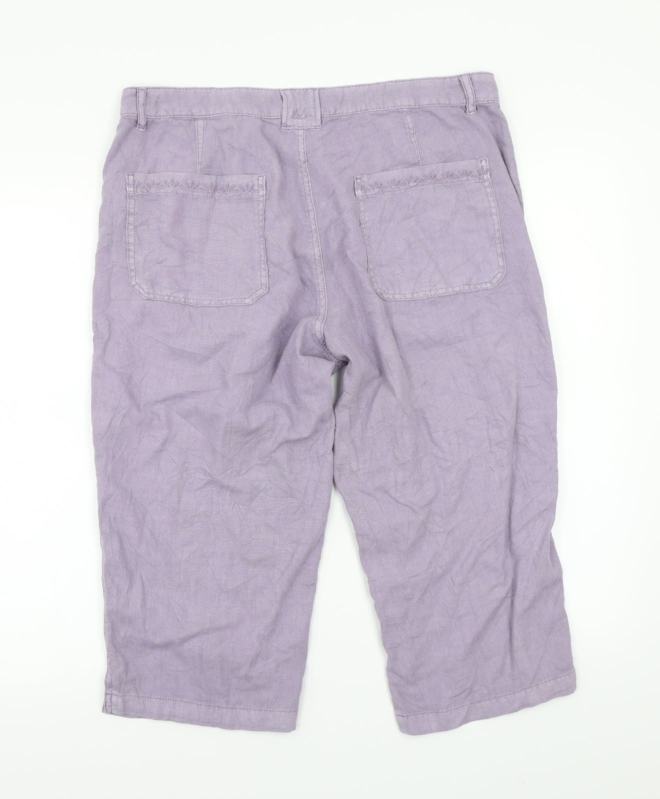 Peacocks Womens Purple   Cropped Trousers Size 14