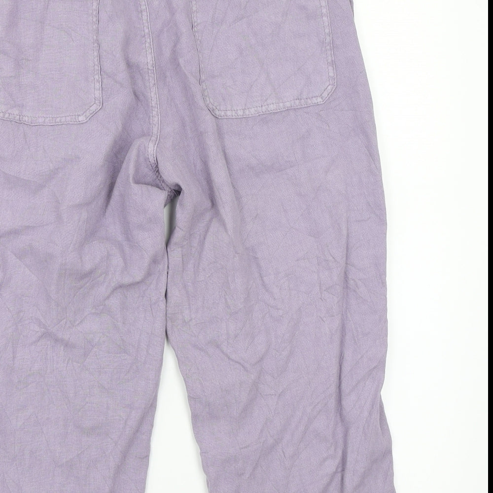 Peacocks Womens Purple   Cropped Trousers Size 14
