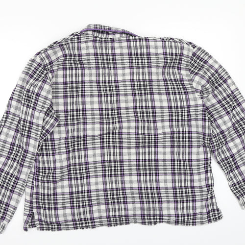 La Senza Womens White Check  Basic Button-Up Size M