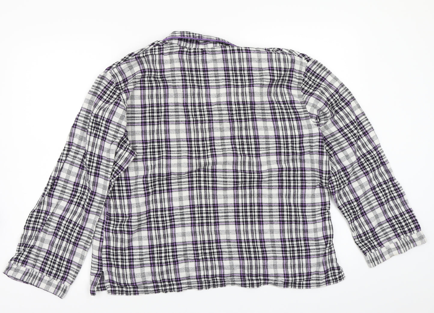 La Senza Womens White Check  Basic Button-Up Size M