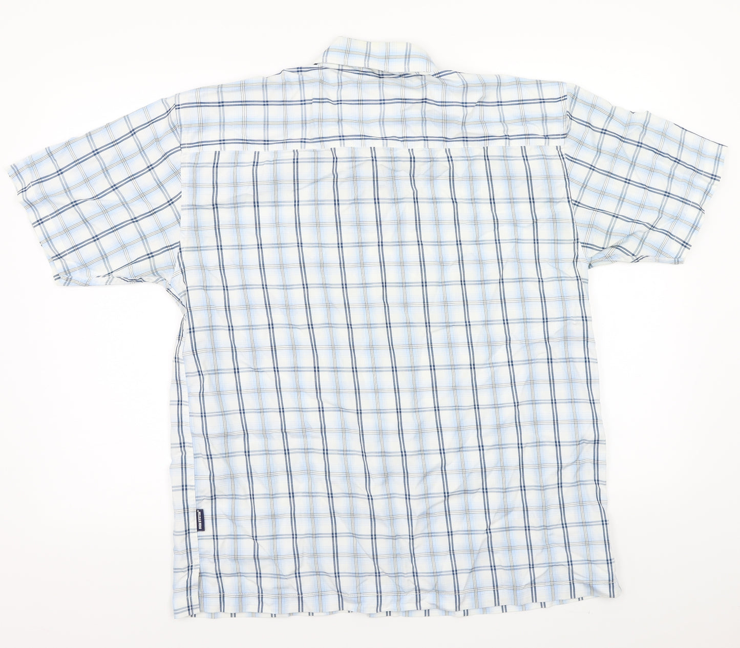 DM Merchandising Mens White Check   Button-Up Size L