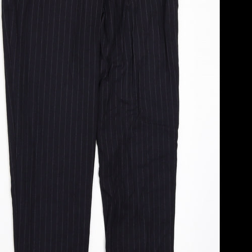 Mango Womens Black Striped  Trousers  Size 36 L32.5 in