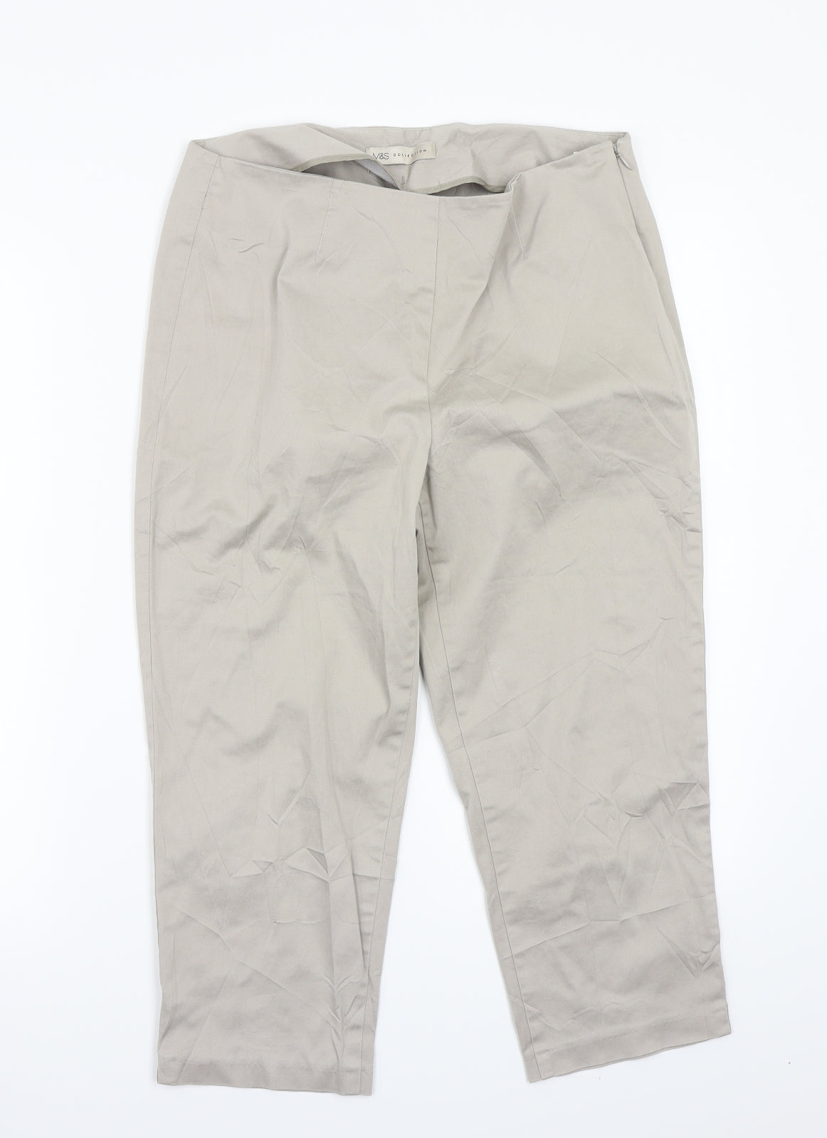 Marks and Spencer Womens Beige   Trousers  Size 12 L21 in