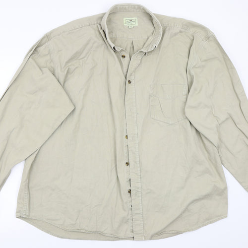 Hoggs of Fife Mens Beige    Button-Up Size 2XL