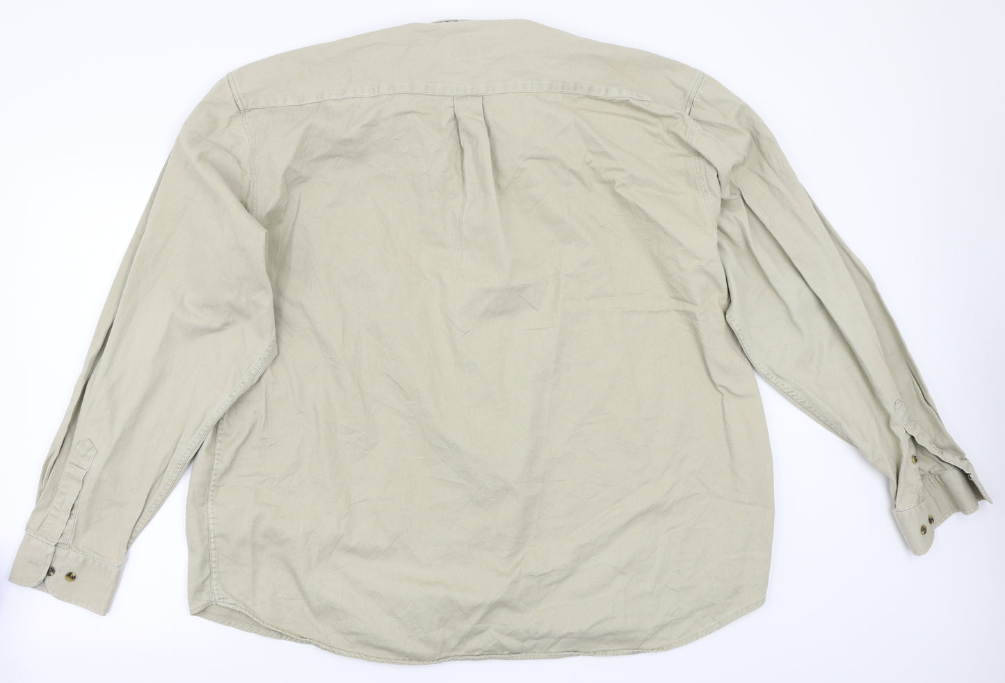 Hoggs of Fife Mens Beige    Button-Up Size 2XL