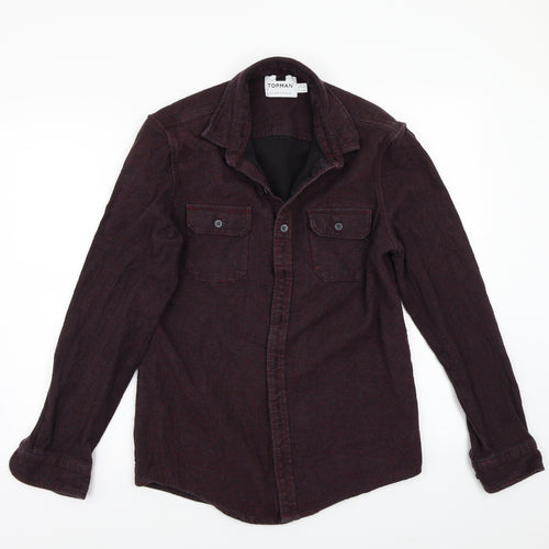 Topman Mens Purple    Button-Up Size S