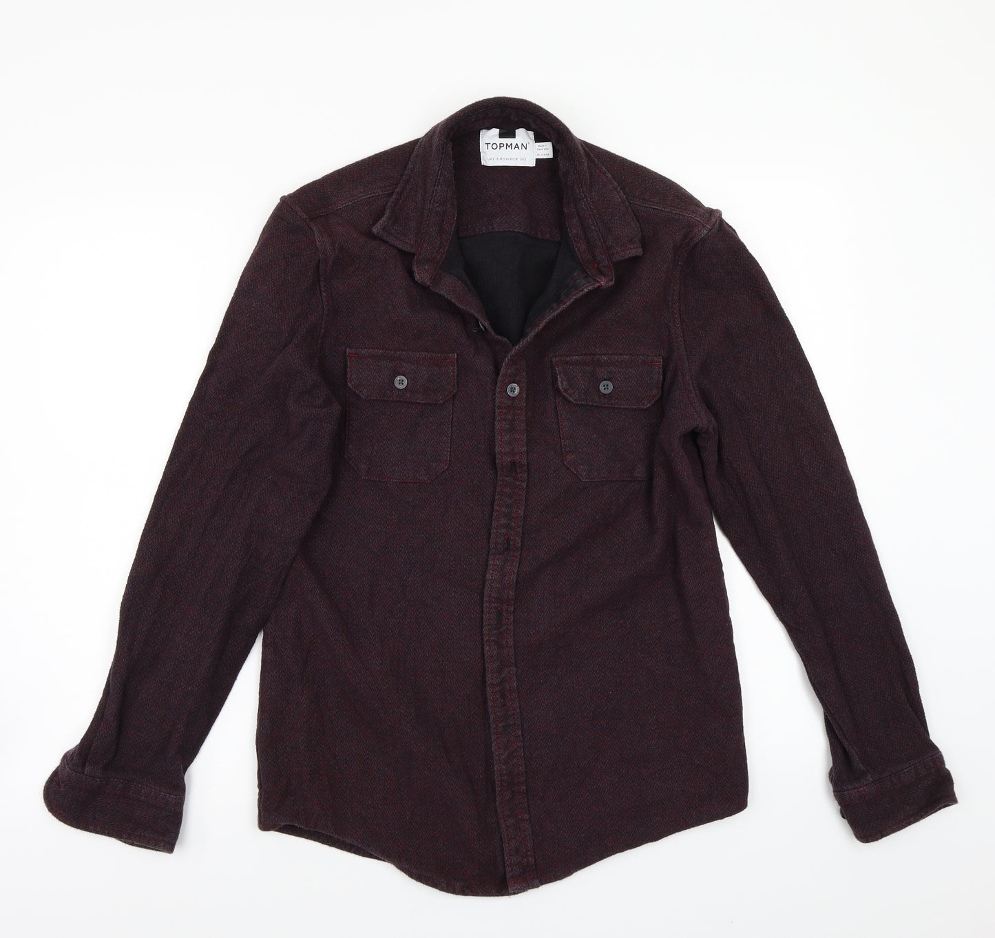 Topman Mens Purple    Button-Up Size S