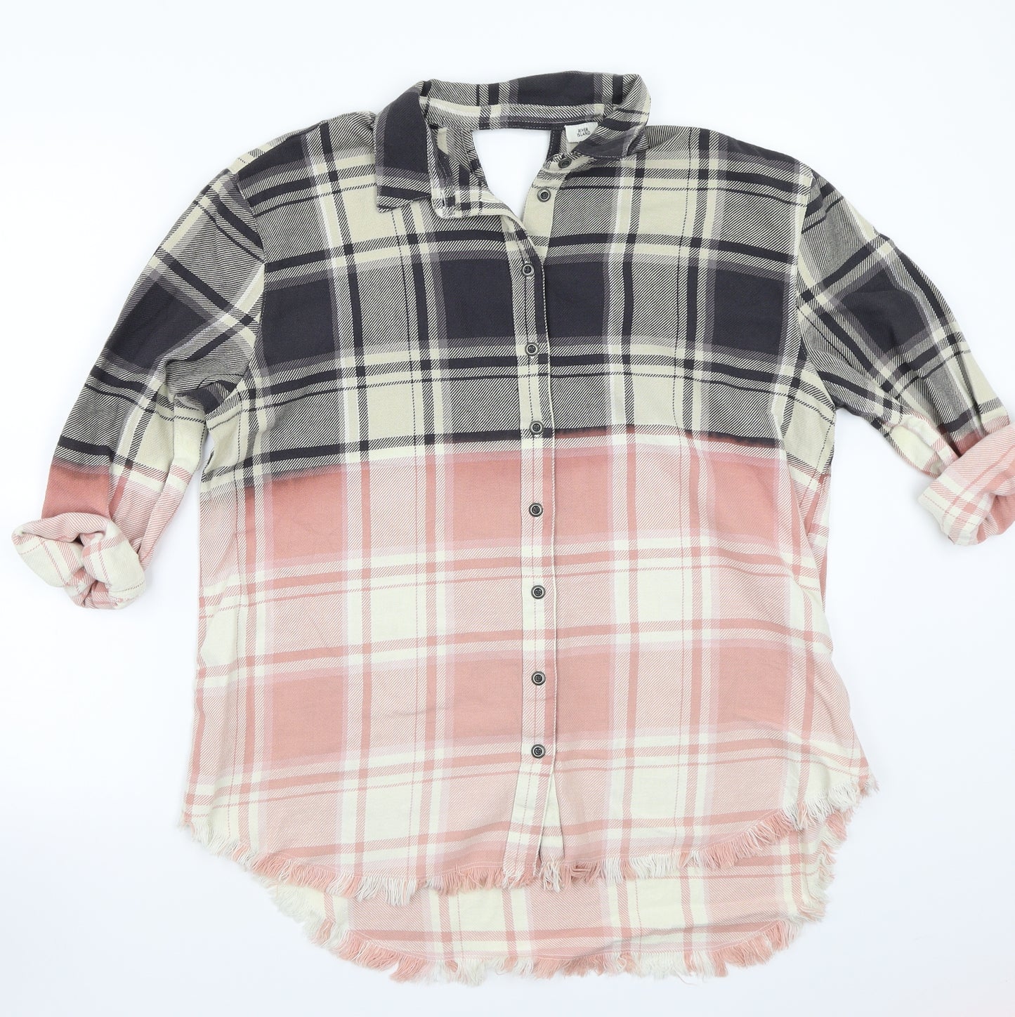 River Island Womens Grey   Basic Button-Up Size 14