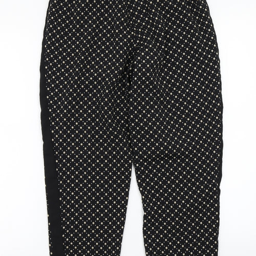 H&M Womens Black Floral  Trousers  Size 10 L25 in