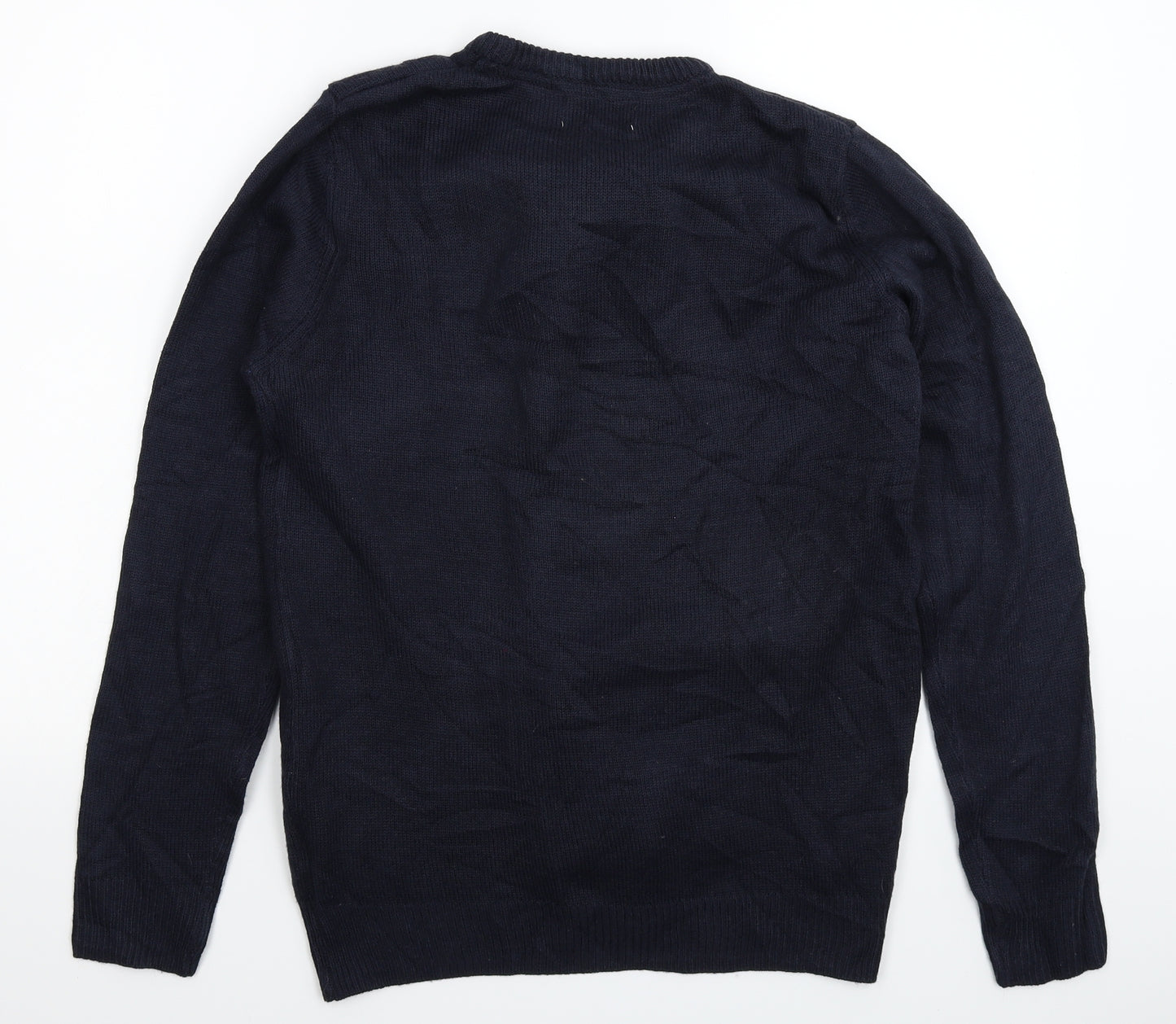 TU Mens Blue  Knit Pullover Jumper Size S  - Christmas