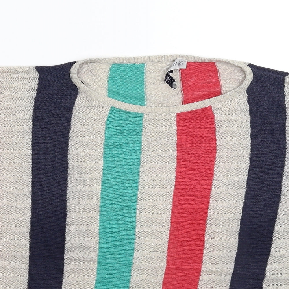 Florentine Flowers Womens Multicoloured Striped Knit Pullover Jumper Size M