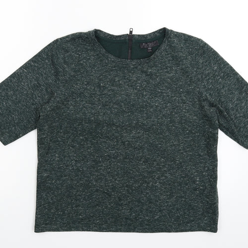 Topshop Womens Green  Knit Pullover Jumper Size 10