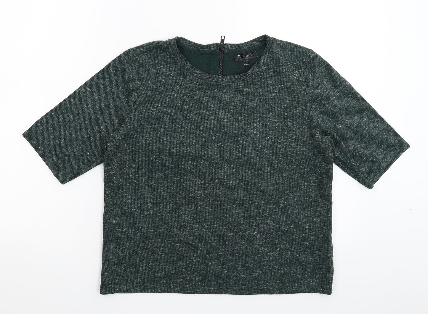 Topshop Womens Green  Knit Pullover Jumper Size 10