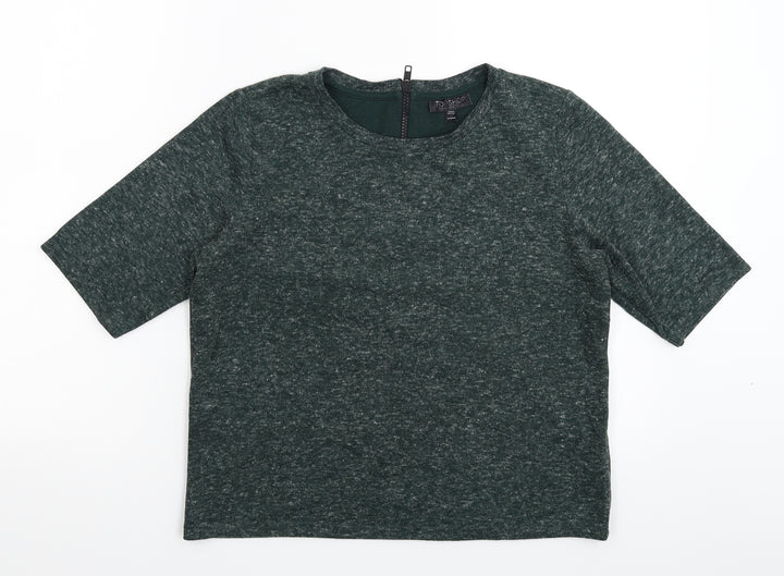Topshop Womens Green  Knit Pullover Jumper Size 10