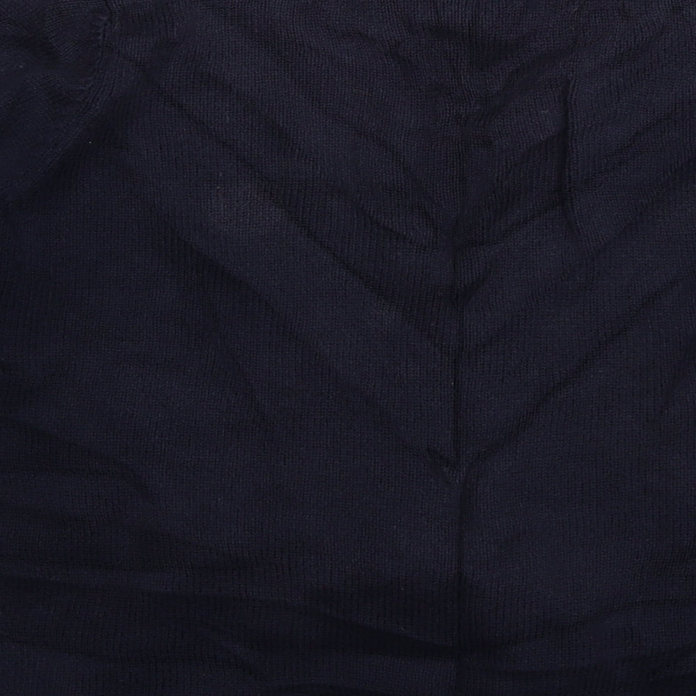 Marks and Spencer Womens Blue Geometric Knit Pullover Jumper Size 12