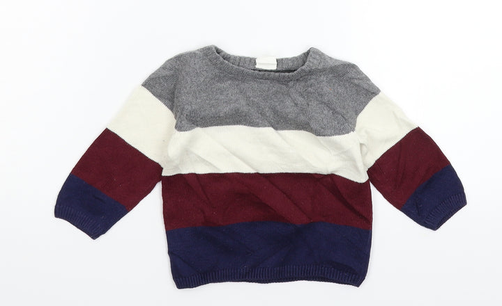 H&M Baby Multicoloured  Knit Pullover Jumper Size 3-6 Months