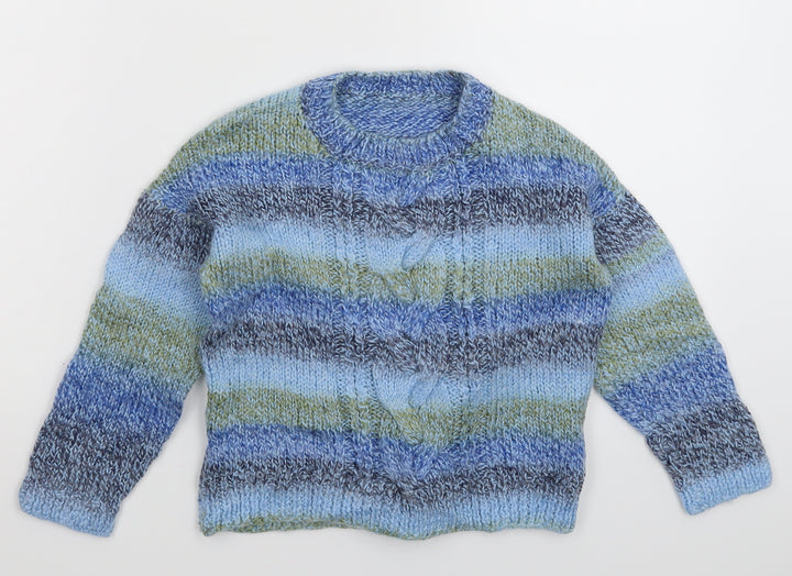 Preworn Girls Multicoloured  Knit Pullover Jumper Size S