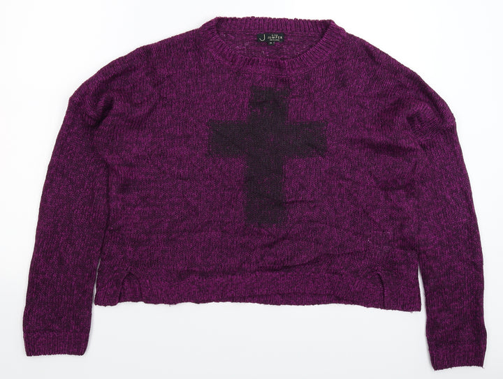 New Look Womens Purple  Knit Pullover Jumper Size 14
