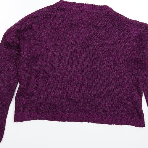 New Look Womens Purple  Knit Pullover Jumper Size 14