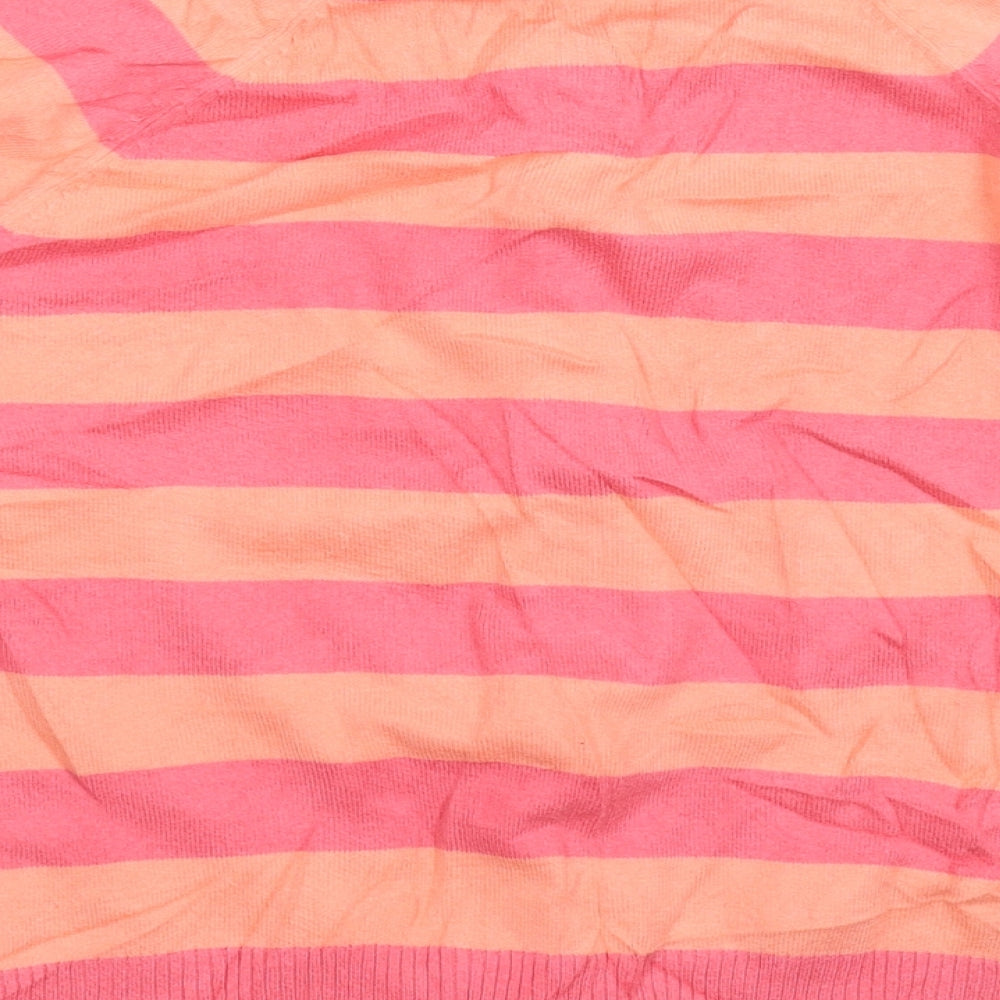 Gap Womens Pink Striped Knit Cardigan Jumper Size M